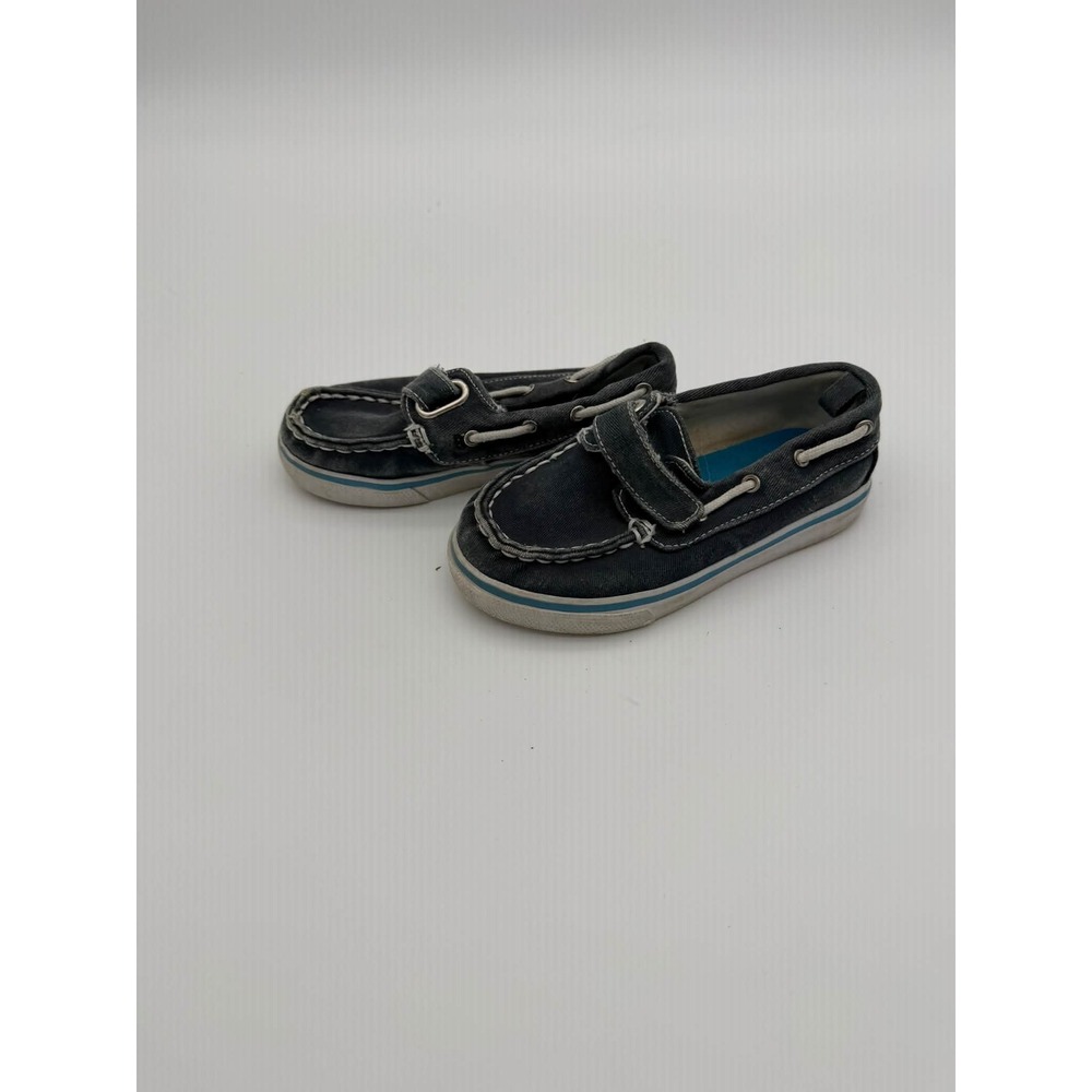 Healthtex Size 8 Blue Denim Boat Shoes Toddler Boys Nautical Preppy Loafers